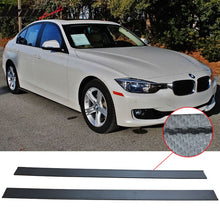 Load image into Gallery viewer, Fits 14 BMW 328I CF Texture Side Skirts Extension Flat Bottom Line Lip