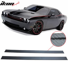 Load image into Gallery viewer, Fits 14 Dodge Challenger Carbon Texture Side Skirts Bottom Line Lip