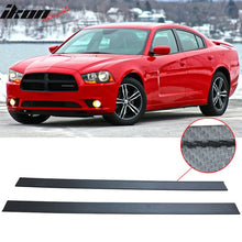 Load image into Gallery viewer, Fits 11-23 Dodge Charger Carbon Texture Side Skirts Ext Flat Lip