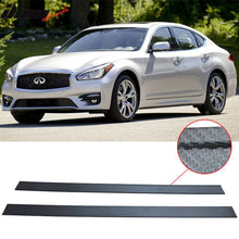 Load image into Gallery viewer, Fits 13infiniti M37S CF Texture Side Skirts Extension Bottom Line Lip