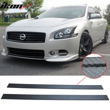 Load image into Gallery viewer, Fits 09-15 Nissan Maxima CF Texture Side Skirts Bottom Line Lip
