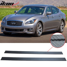 Load image into Gallery viewer, Fits 14-19infiniti Q50 Carbon Texture Side Skirts Ext Bottom Line Lip