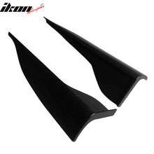 Load image into Gallery viewer, Universal V2 Style Black Endcaps Add On For Side Skirt Extensions PP
