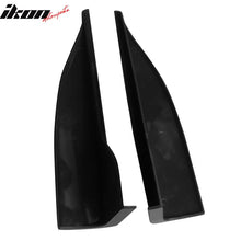 Load image into Gallery viewer, Universal V2 Style Black Endcaps Add On For Side Skirt Extensions PP