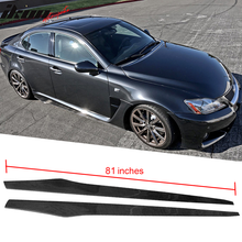 Load image into Gallery viewer, Universal 81 Inch Side Skirt Extension Flat Bottom Line Carbon Fiber