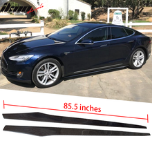 Load image into Gallery viewer, 2012-2025 Tesla Model S Flat Bottom Line Lip CF Side Skirt Extension