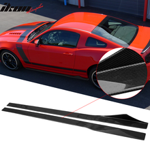 Load image into Gallery viewer, 2010-2014 Ford Mustang 75 Inch Side Skirt Splitter CF Carbon Fiber
