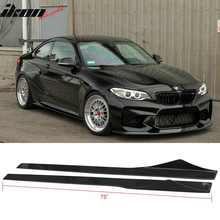 Load image into Gallery viewer, Universal 75 Inches Side Skirt Extension Splitter Lip Carbon Fiber CF