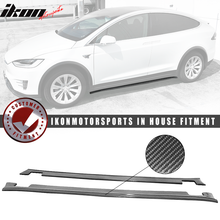 Load image into Gallery viewer, 2016-2020 Tesla Model X MX Style Side Skirts Extensions Carbon Fiber