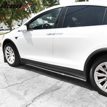 Load image into Gallery viewer, 2016-2020 Tesla Model X MX Style Side Skirts Extensions Carbon Fiber