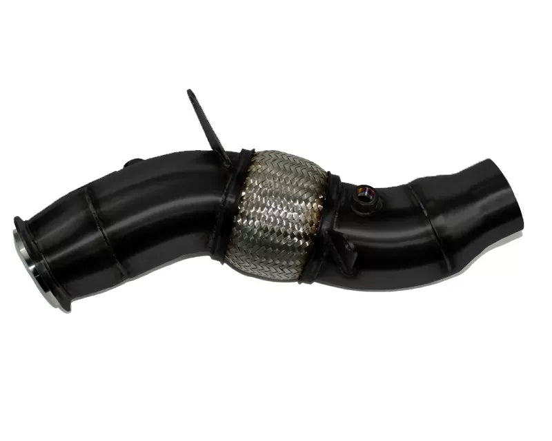 N55 Engine - Pneumatic Wastegate 200 CEL Catted Downpipe-Thermal Coated Black Finish Description (BM-EXH009TBCAT)