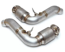 Load image into Gallery viewer, S63TU Engine 200 CEL Catted Downpipes - Brushed Finish (BM-EXH017SCAT)