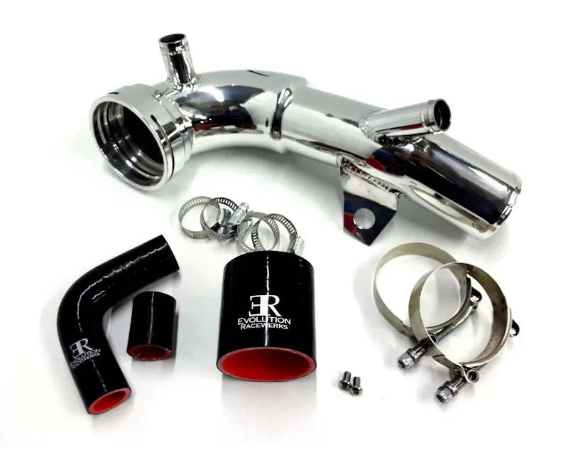 2008-11 BMW 535i (all) - N54 Engine - E60 OEM Style Chargepipe Brushed Finish - 1 Meth Bung (BM-ICP004S1)