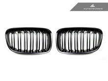 Load image into Gallery viewer, AutoTecknic Dual-Slats Stealth Black Front Grille Set - F20 1-Series