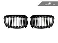 Load image into Gallery viewer, AutoTecknic Dual-Slats Gloss Black Front Grille Set - F20 1-Series
