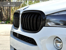 Load image into Gallery viewer, AutoTecknic Dual-Slats Gloss Black Front Grille Set - F15 X5 | F85 X5M &amp; F16 X6 | F86 X6M