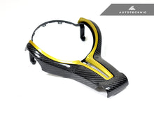 Load image into Gallery viewer, AutoTecknic Carbon Fiber Steering Wheel Trim Cover - F-Chassis M Vehicles
