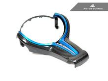 Load image into Gallery viewer, AutoTecknic Carbon Fiber Steering Wheel Trim Cover - F-Chassis M Vehicles