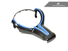 Load image into Gallery viewer, AutoTecknic Carbon Fiber Steering Wheel Trim Cover - F-Chassis M Vehicles