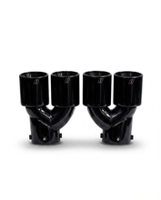 Load image into Gallery viewer, BMW 2/3/4 Series G42 G20/G21 G23 Black Stainless Steel Dual Muffler Tip (2019+)