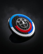 Load image into Gallery viewer, BMW Roundel Emblem Covers - Full Carbon Fiber 50th Anniversary Style