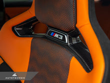 Load image into Gallery viewer, AutoTecknic Dry Carbon Fiber Seat Belt Outlet Cover Set - BMW G80 M3 | G82 M4 | G87 M2 | M Carbon Bucket Seats