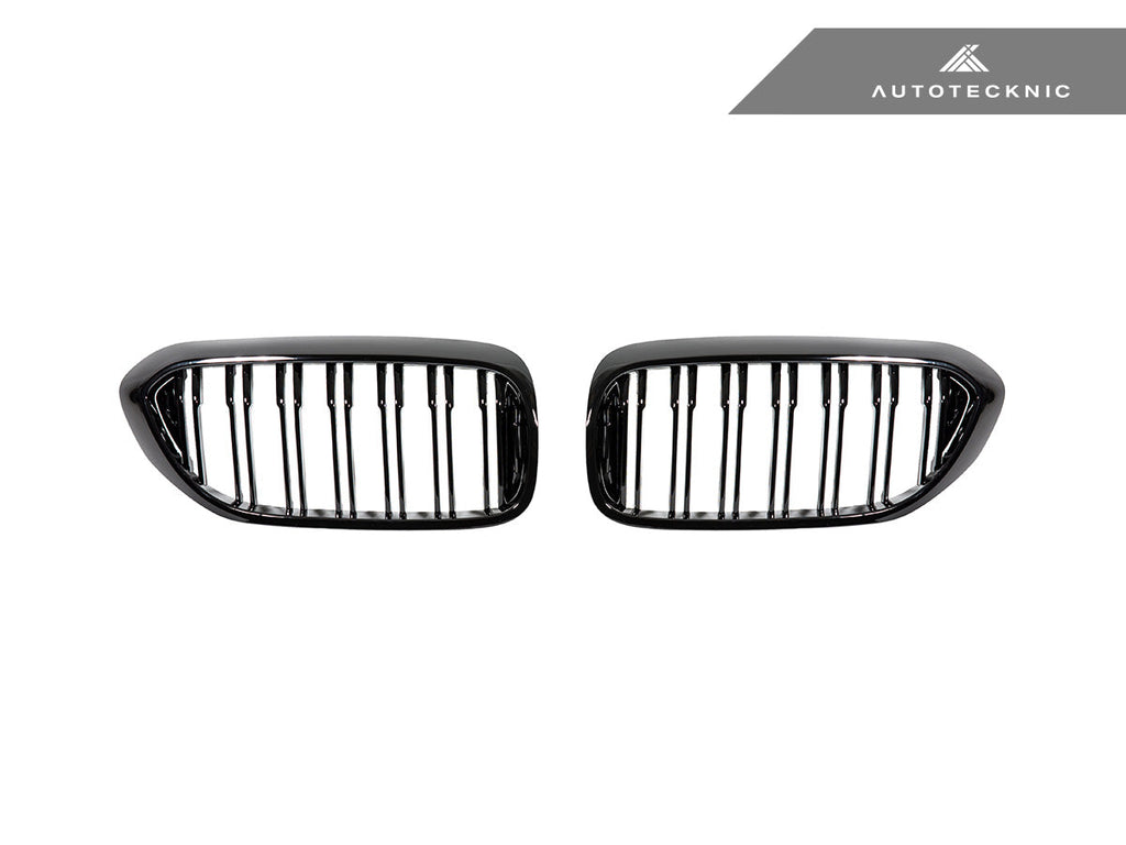 AutoTecknic Dual-Slats Gloss Black Front Grille Set - G30 5-Series Pre-LCI