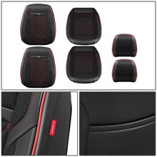 Load image into Gallery viewer, Diamond Stitch Mesh Front Row Seat Covers - Black/Red