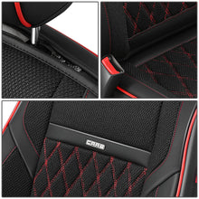 Load image into Gallery viewer, Diamond Stitch Mesh Front Row Seat Covers - Black/Red