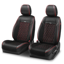 Load image into Gallery viewer, Diamond Stitch Mesh Front Row Seat Covers - Black/Red