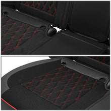 Load image into Gallery viewer, Diamond Stitch Mesh Fabric Seat Covers - Full Set 4PCS Black Red