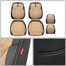 Load image into Gallery viewer, Sport Series Front Row Seat Covers Set - Black/Beige