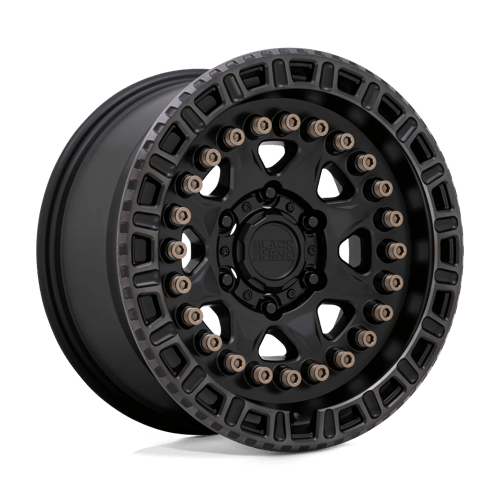 BRCBN 17X8.5 5X5.0 M-BLK MACH-RNG -18MM