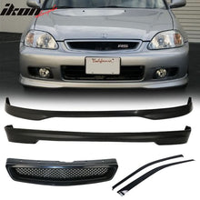 Load image into Gallery viewer, Fits 99-00 Honda Civic T-R Bumper Lip + Grille + Window Visor
