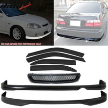 Load image into Gallery viewer, Fits Civic 96-98 Front + Rear Bumper Lip + Front + Sun Window Visor