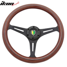 Load image into Gallery viewer, Wood Grain 6-Bolt Wooden Steering Wheel 350MM Trim Horn Button
