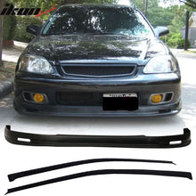 Load image into Gallery viewer, Fits Honda Civic 99-00 3D Mugen Front Bumper Lip + Window Visor