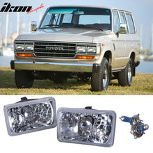 Load image into Gallery viewer, 4 Two Pairs Of 4X6in Clear Headlights 6 X 4 Pair H4 Conversion