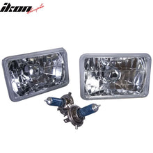 Load image into Gallery viewer, 4 Two Pairs Of 4X6in Clear Headlights 6 X 4 Pair H4 Conversion