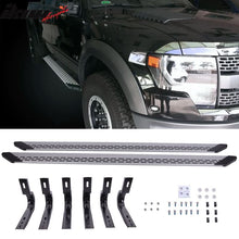 Load image into Gallery viewer, Fits 07-14 GMC Sierra 1500 Double Cab Gray Running Board+Brackets