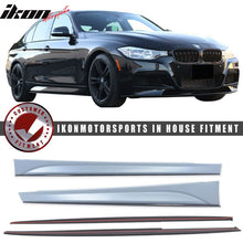 Load image into Gallery viewer, Fits 12-18 F30 PP Msport Side Skirts Rocker Panel + Splitter Extension