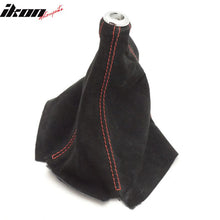 Load image into Gallery viewer, JDM style Red Stitch Shift Black Suede Boot Cover MT Shift Knob