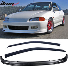 Load image into Gallery viewer, Fits 92-95 Honda Civic EG Mugen Front Bumper Lip + Window Visors