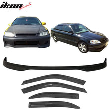 Load image into Gallery viewer, Fits 96-98 Honda Civic TR Front Bumper Lip + Sun Window Visor