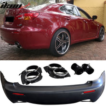 Load image into Gallery viewer, Fits 06-13 Lexus IS250 IS350 ISF Rear Bumper Dual Tip NO PDC