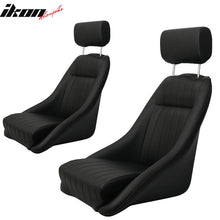 Load image into Gallery viewer, Pair Classic Bucket Single Seat With Slidersin Black Faux Leather PU