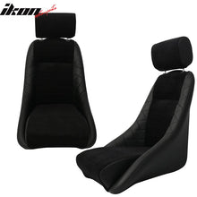 Load image into Gallery viewer, 2X Classic Bucket Single Seat With Sliders Suede Black Faux Leather PU