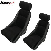 Load image into Gallery viewer, 2X Classic Bucket Single Seat With Sliders Suede Black Faux Leather PU