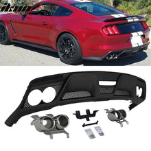 Load image into Gallery viewer, 2015-2017 Ford Mustang Rear Bumper Diffuser w/ Dual Exhaust Pipes