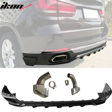Load image into Gallery viewer, 2014-2017 BMW F15 X5 Base MP Style Rear Kits + Muffler Tips S/S Chrome